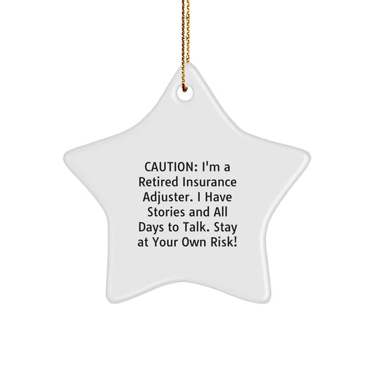 Funny Insurance Adjuster Gifts from Friends - Star Ornament for Insurance Adjuster, Christmas Unique Gifts for Men, Women, Family, Coworkers. - Image 1