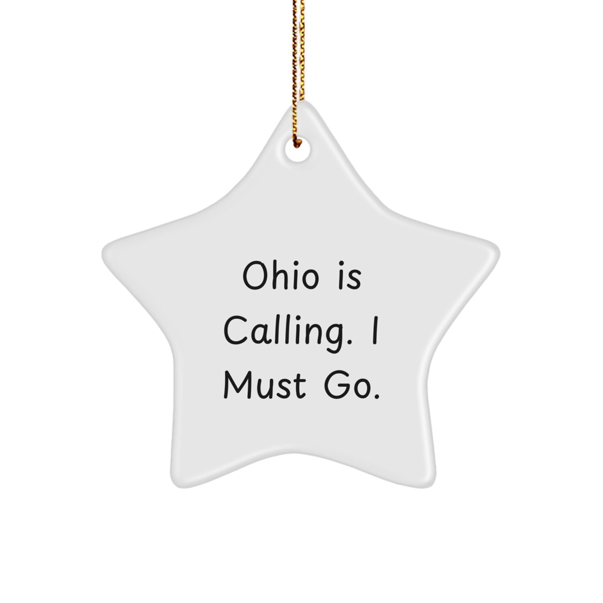 Funny Ohio Star Ornament Gifts from Men to Family Members for Christmas Unique Gifts - Image 1