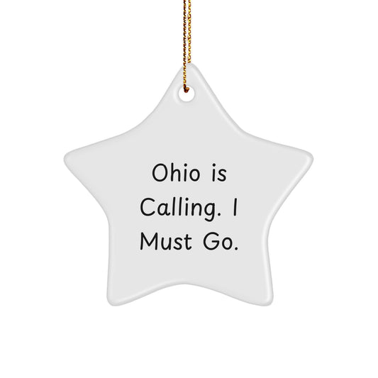 Funny Ohio Star Ornament Gifts from Men to Family Members for Christmas Unique Gifts - Image 1