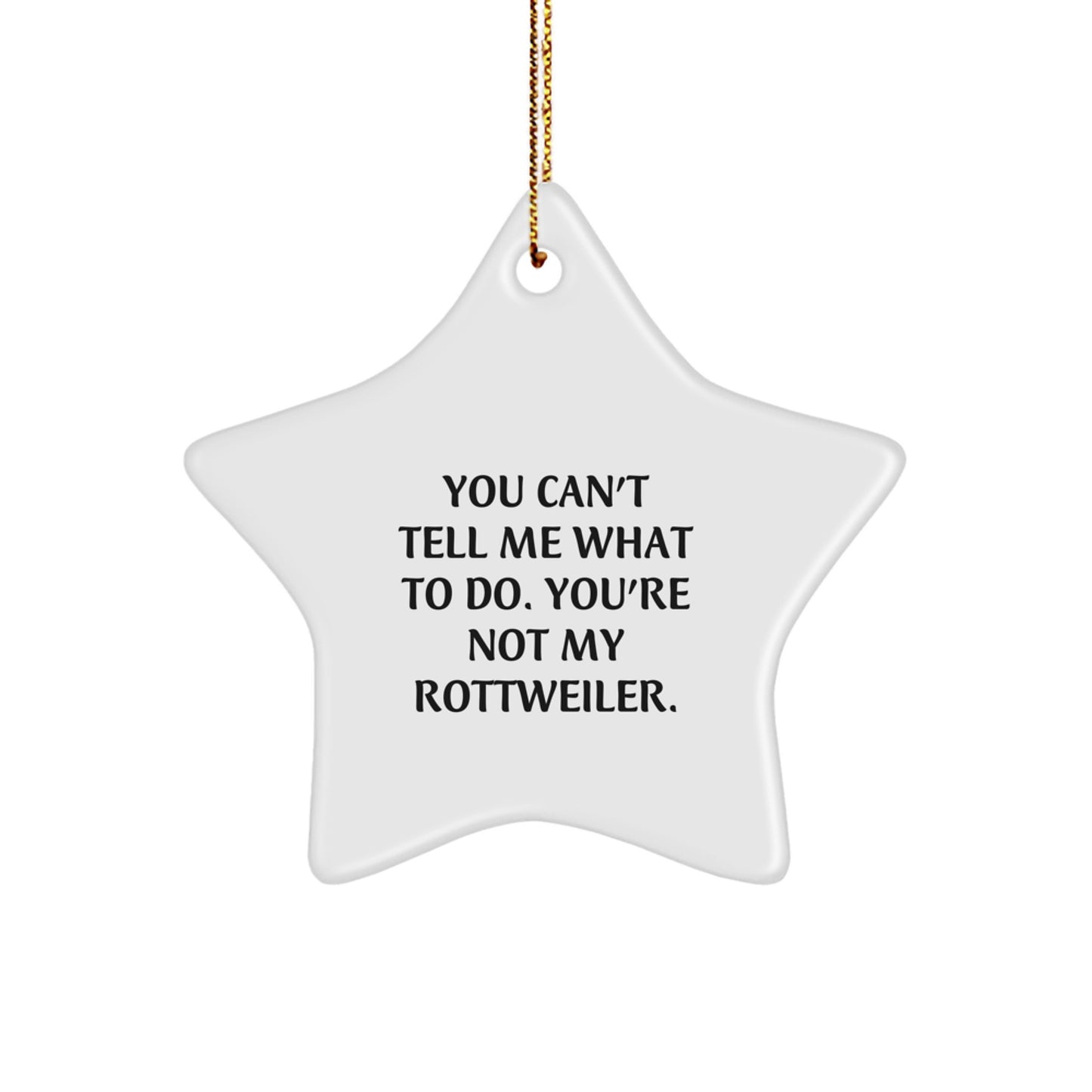 Rottweiler Dog Star Ornament Gifts from Friends for Rottweiler Dog Lovers with Funny Quote - Unique Christmas Unique Gifts - Image 1