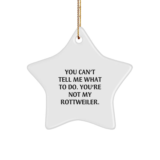 Rottweiler Dog Star Ornament Gifts from Friends for Rottweiler Dog Lovers with Funny Quote - Unique Christmas Unique Gifts - Image 1