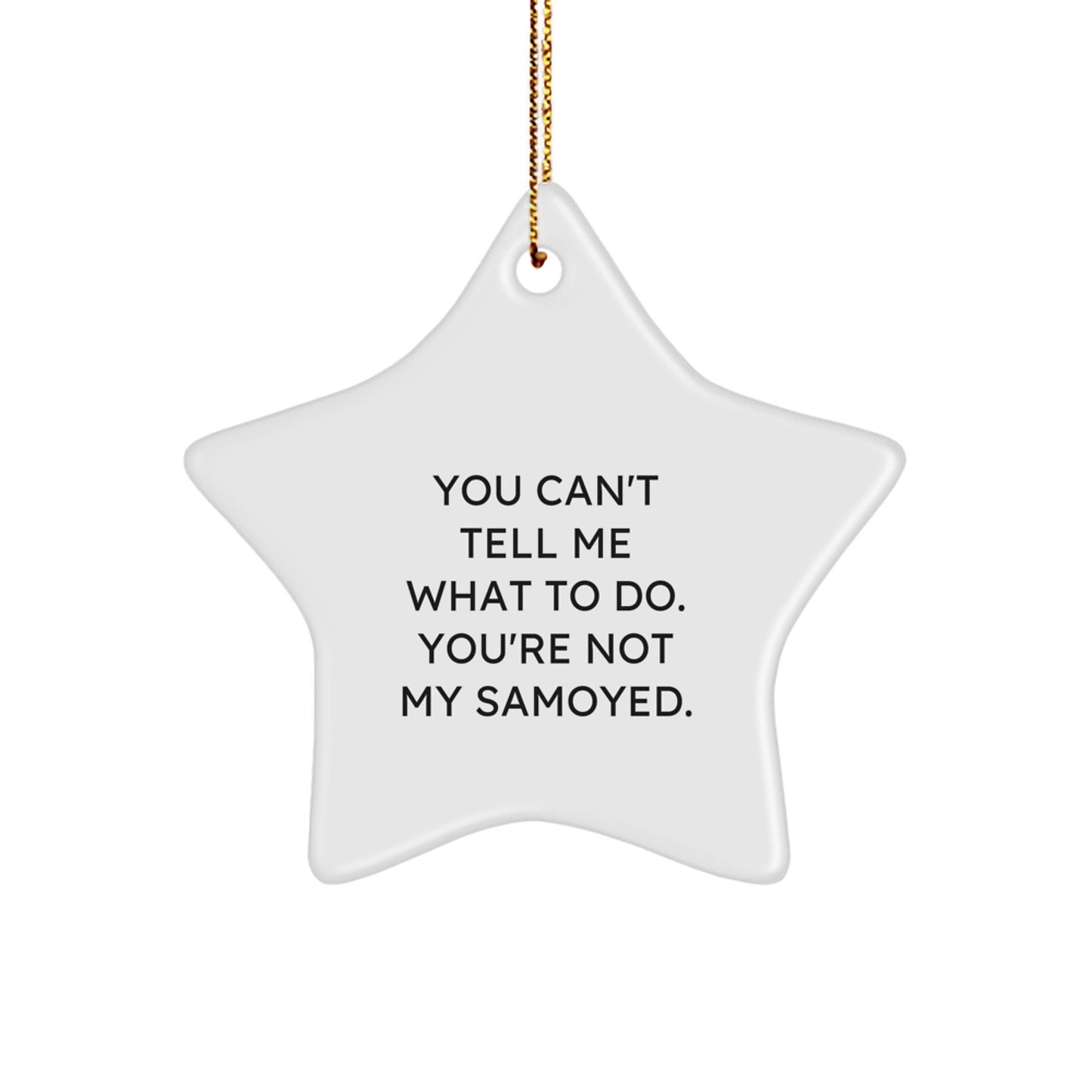 Samoyed Dog Lovers Star Ornament, Funny Quote, Gift from Friends, Perfect for Christmas - Image 1