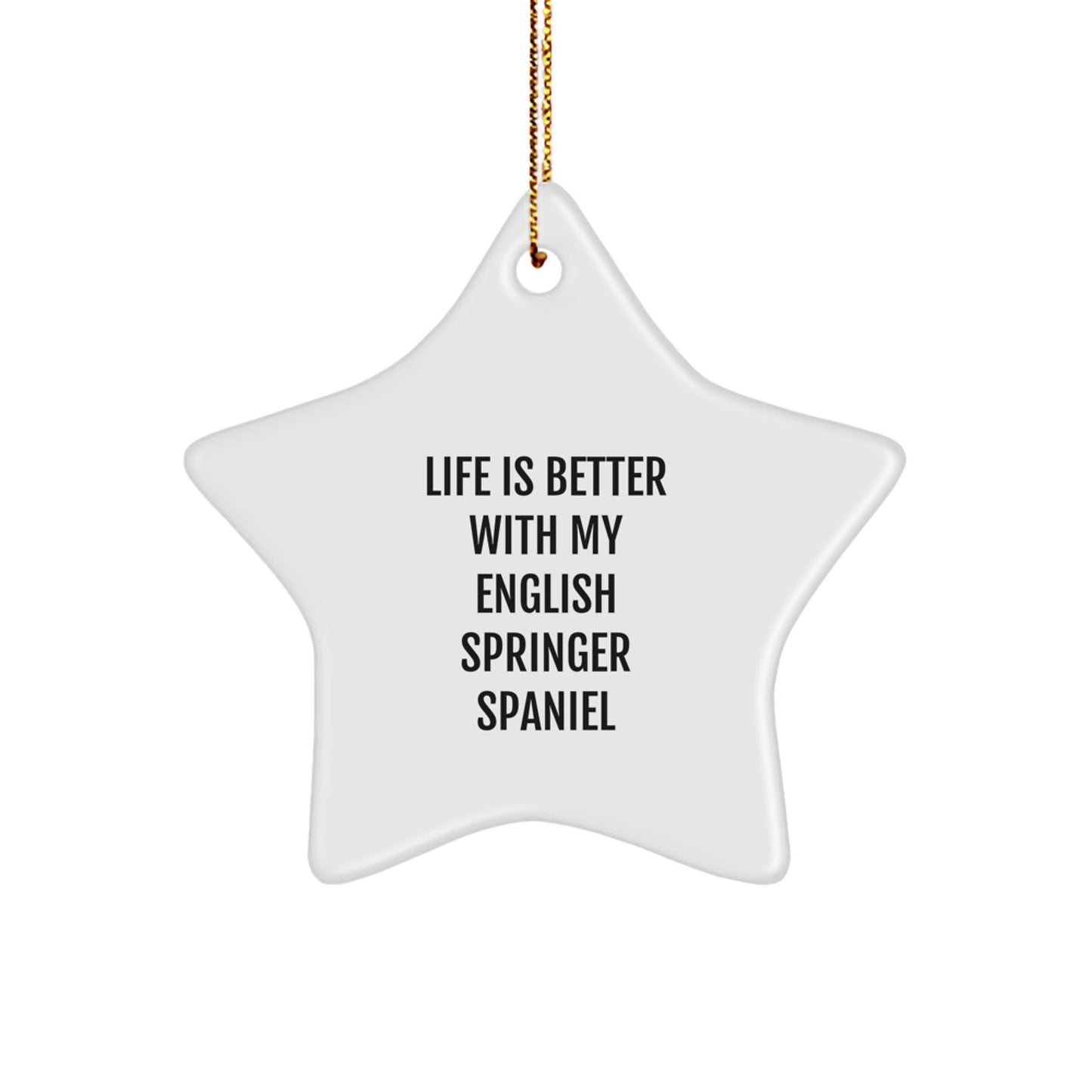 English Springer Spaniel Dog Star Ornament Gifts from Friends and Family for Christmas Celebrations - Image 1