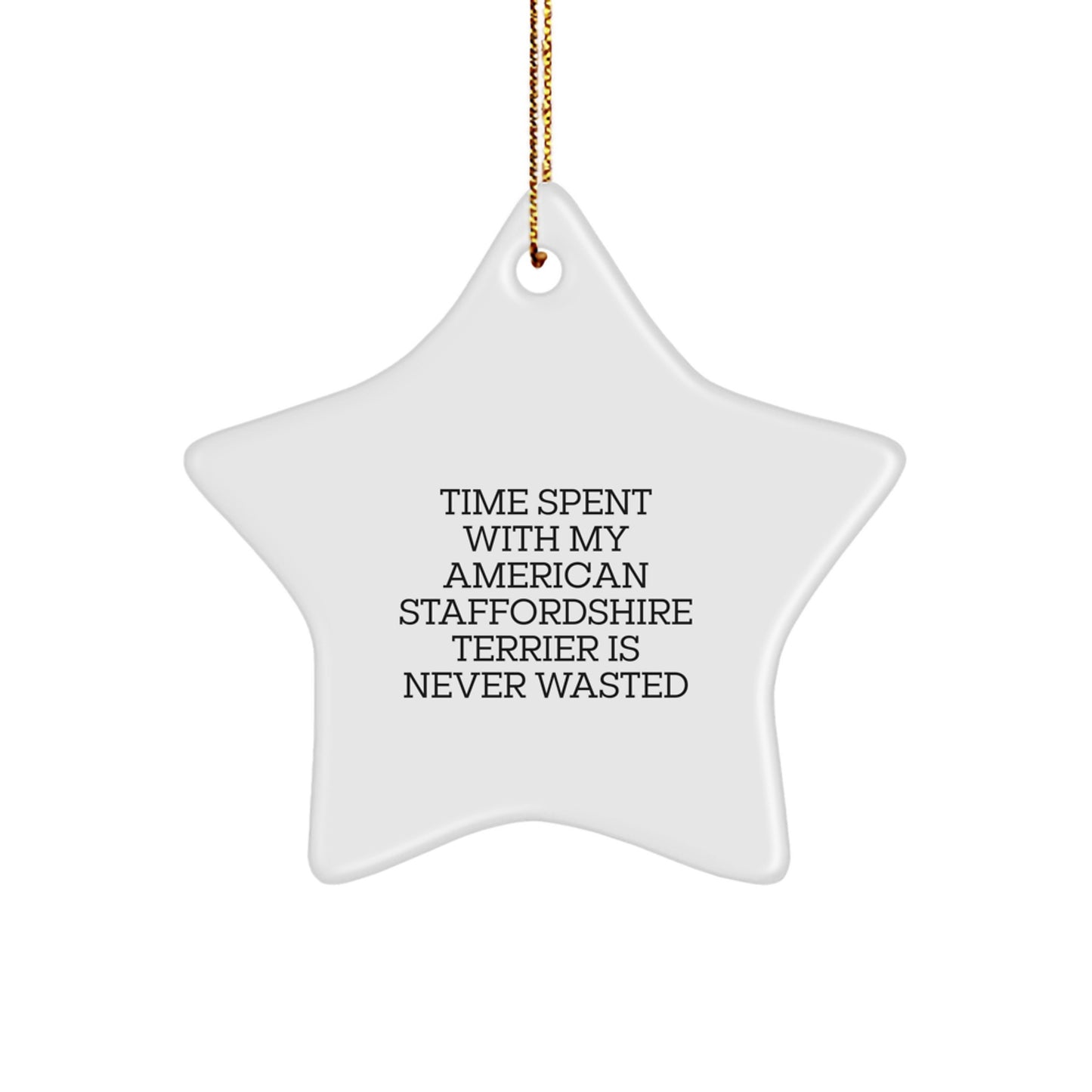 Funny American Staffordshire Terrier Dog Star Ornament Gifts from Friends and Family for Christmas Unique Presents - Image 1