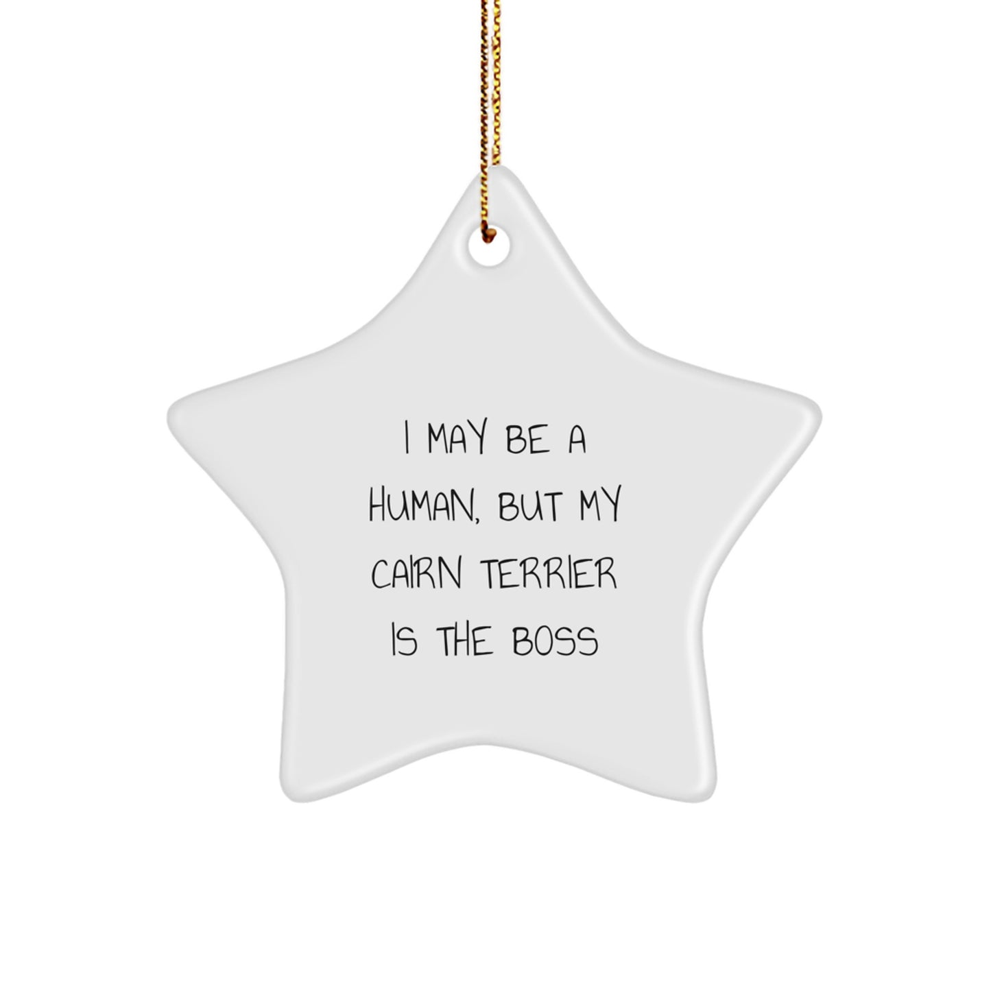 Cairn Terrier Dog Boss Star Ornament, Funny Quote Gifts for Cairn Terrier Dog Lovers from Family, Friends or Coworkers, Unique Christmas Unique Gifts - Image 1