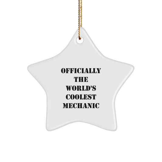 Funny Quotes Mechanic Star Ornaments Gifts from Friends Women for Christmas Unique Decorations - Image 1