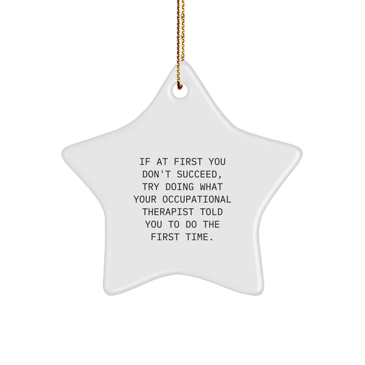 Funny Occupational Therapist Star Ornament Gifts from Friends for Christmas Unique - Image 1