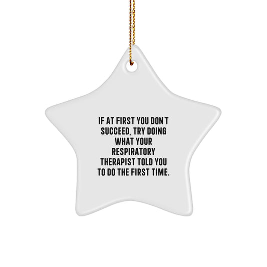 Funny Respiratory Therapist Gifts from Friends and Family, Star Ornament for Respiratory Therapist, Christmas Unique Gifts - Image 1