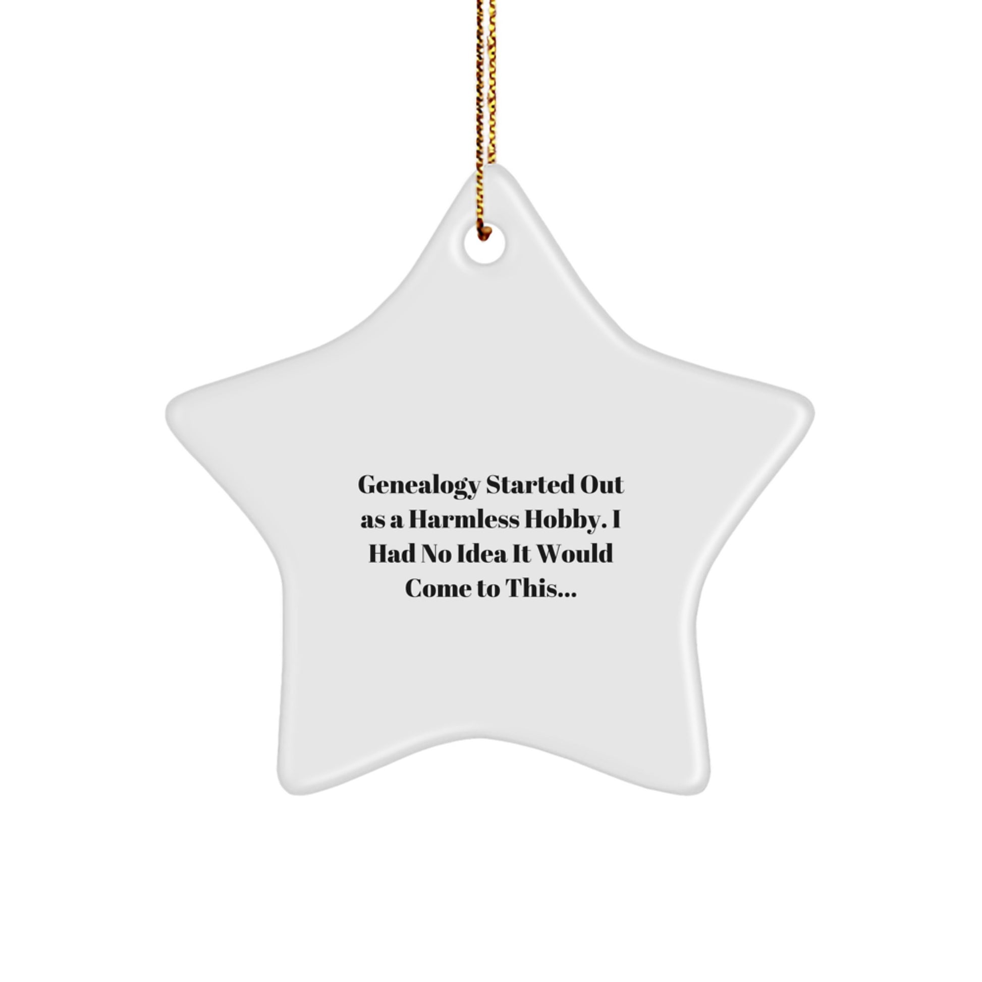 Genealogy Star Ornament Gifts from Family for Genealogy Enthusiasts Funny Christmas Unique Gifts - Image 1
