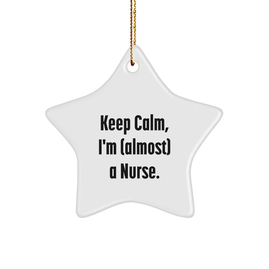 Funny Nurse Star Ornament, Gifts for Nurses, Christmas Unique Gifts from Friends - Image 1