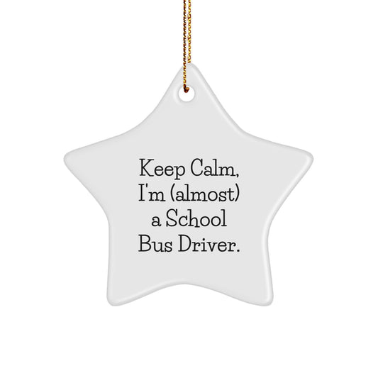 Funny School Bus Driver Star Ornament Gifts for Men, Women, Friends, Coworkers from Family, Perfect for Christmas Unique Presents - Image 1