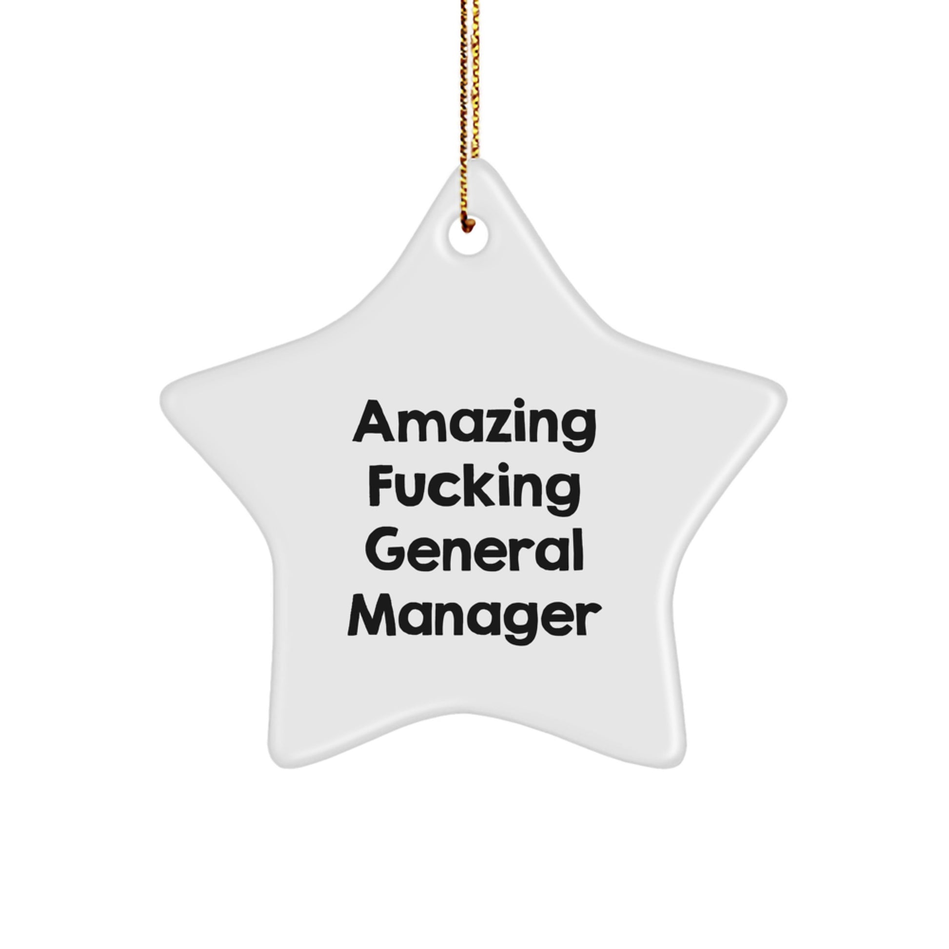 Funny General Manager Gifts for Men, Amazing Star Ornament, Christmas Unique Presents from Friends, General Manager Decorations - Image 1