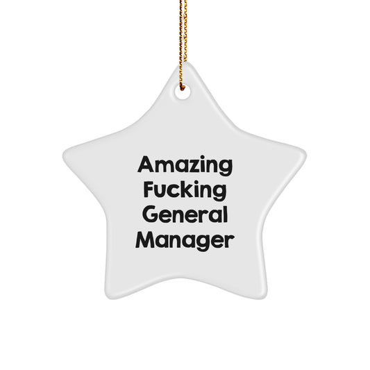 Funny General Manager Gifts for Men, Amazing Star Ornament, Christmas Unique Presents from Friends, General Manager Decorations - Image 1