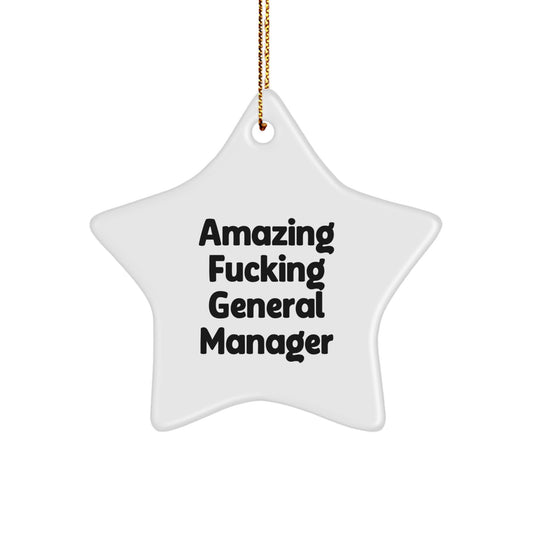 Funny General Manager Star Ornament Gifts from Friends and Family for Christmas Unique Presents - Image 1