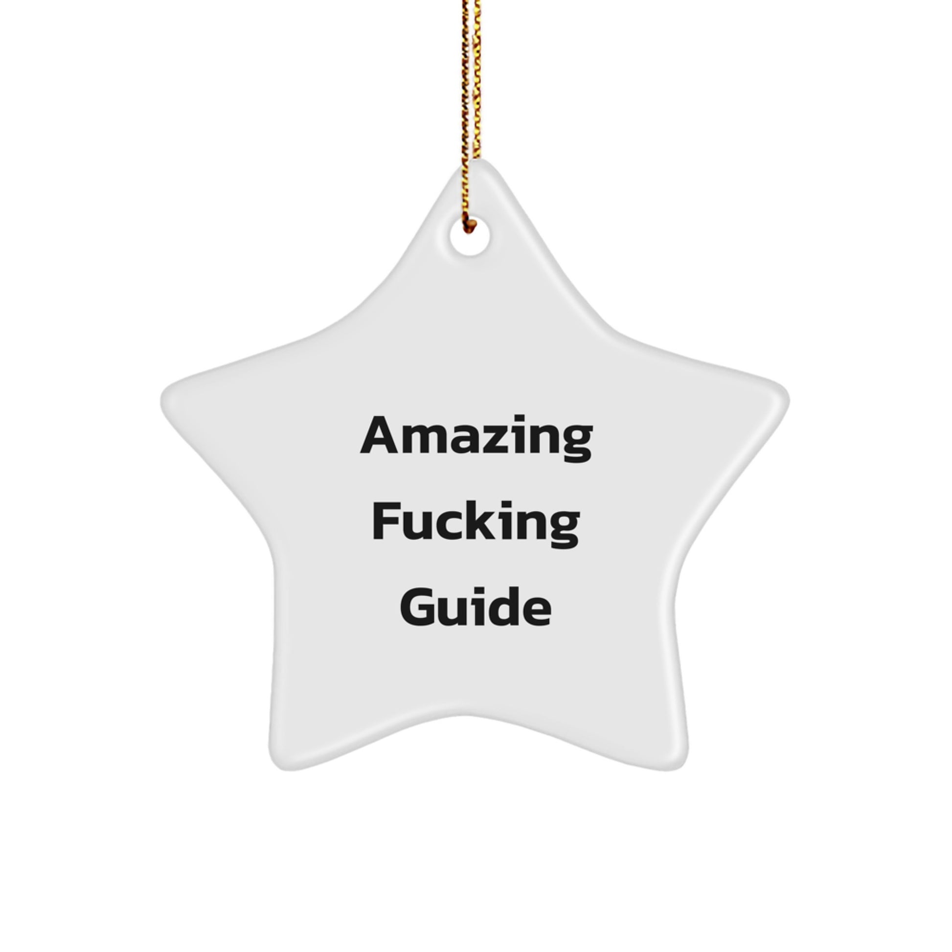 Gifts from Friends, Amazing 'F--king Guide' Star Ornament for Guide Lovers, Christmas Unique Gifts - Image 1