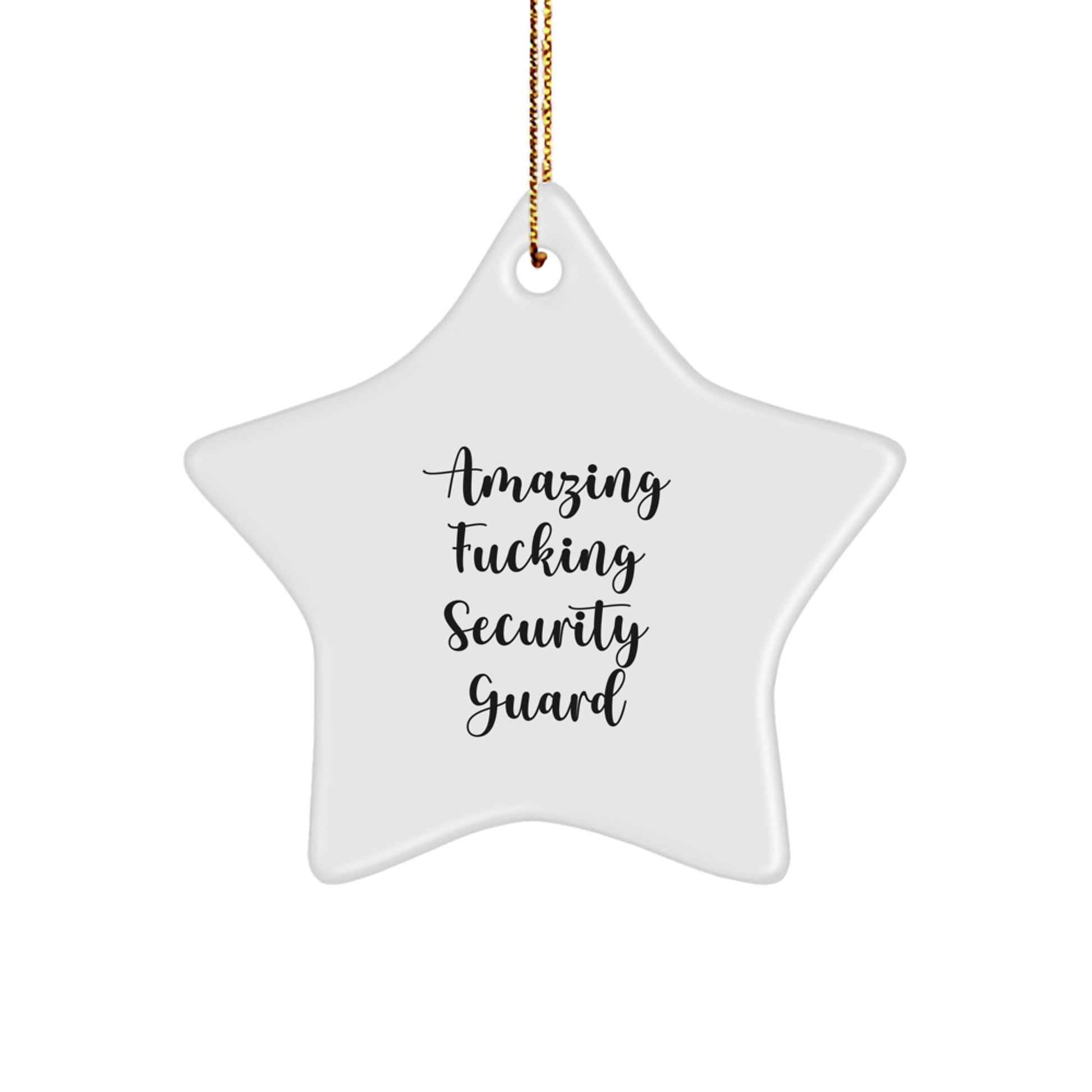 Funny Security Guard Star Ornament Gifts from Friends for Security Guard Christmas Unique - Image 1