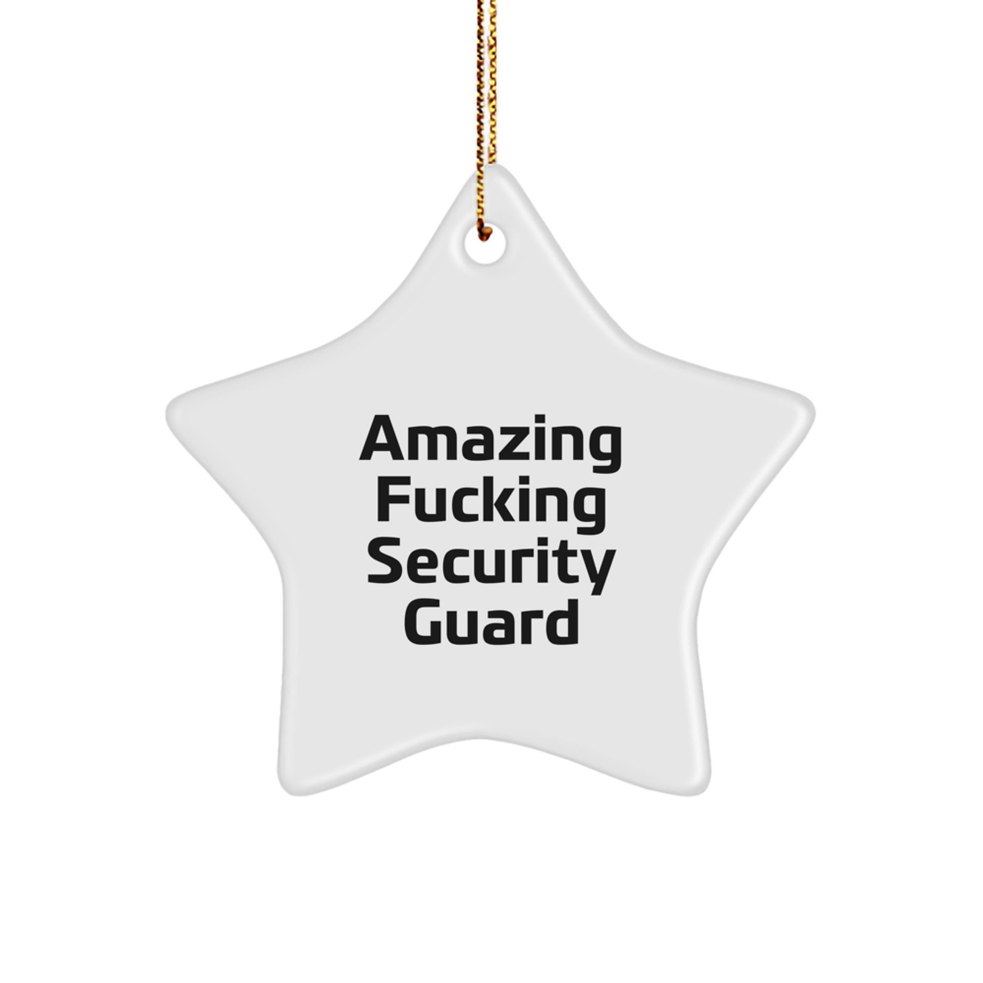 Funny Security Guard Christmas Unique Gifts from Men to Security Guard Star Ornament Decorations - Image 1