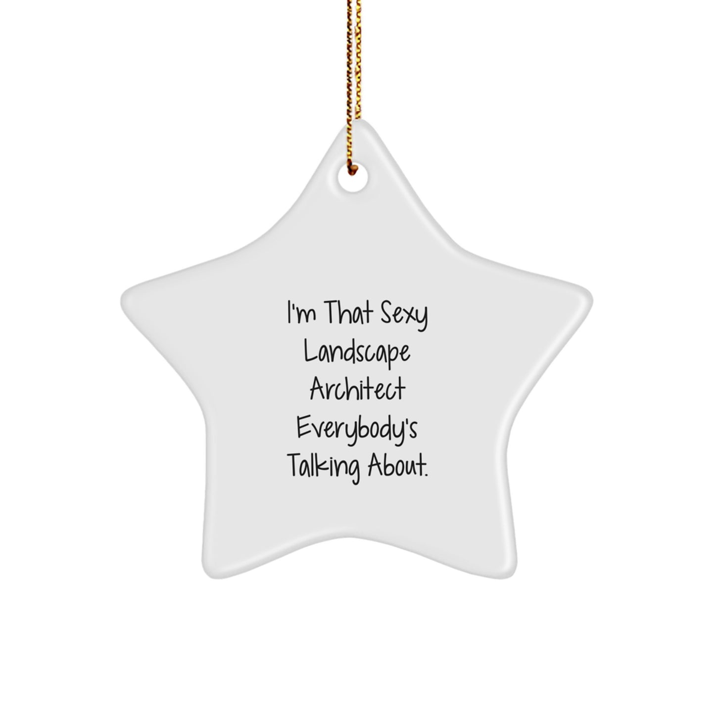 Gifts from Friends and Family - Funny Sexy Landscape Architect Star Ornament for Landscape Architect Men - Image 1