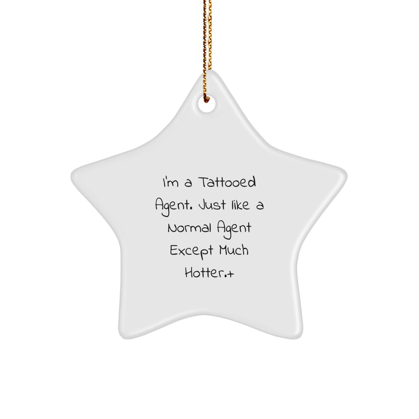 Funny Agent Star Ornament Gift for Agent Friends, Cute Star Shaped Agent Ornament, Christmas Agent Decorations, Agent Agent Star Ornament - Image 1