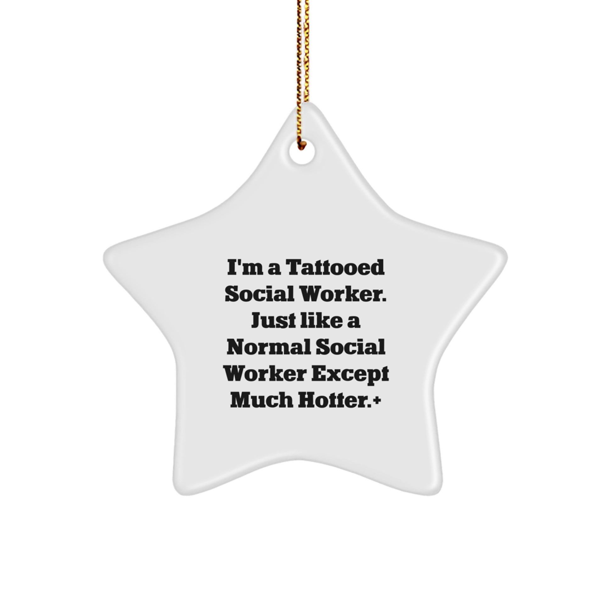 Funny Social Worker Star Ornament Gifts from Friends - A Unique Christmas Unique Gifts for Social Workers - Image 1