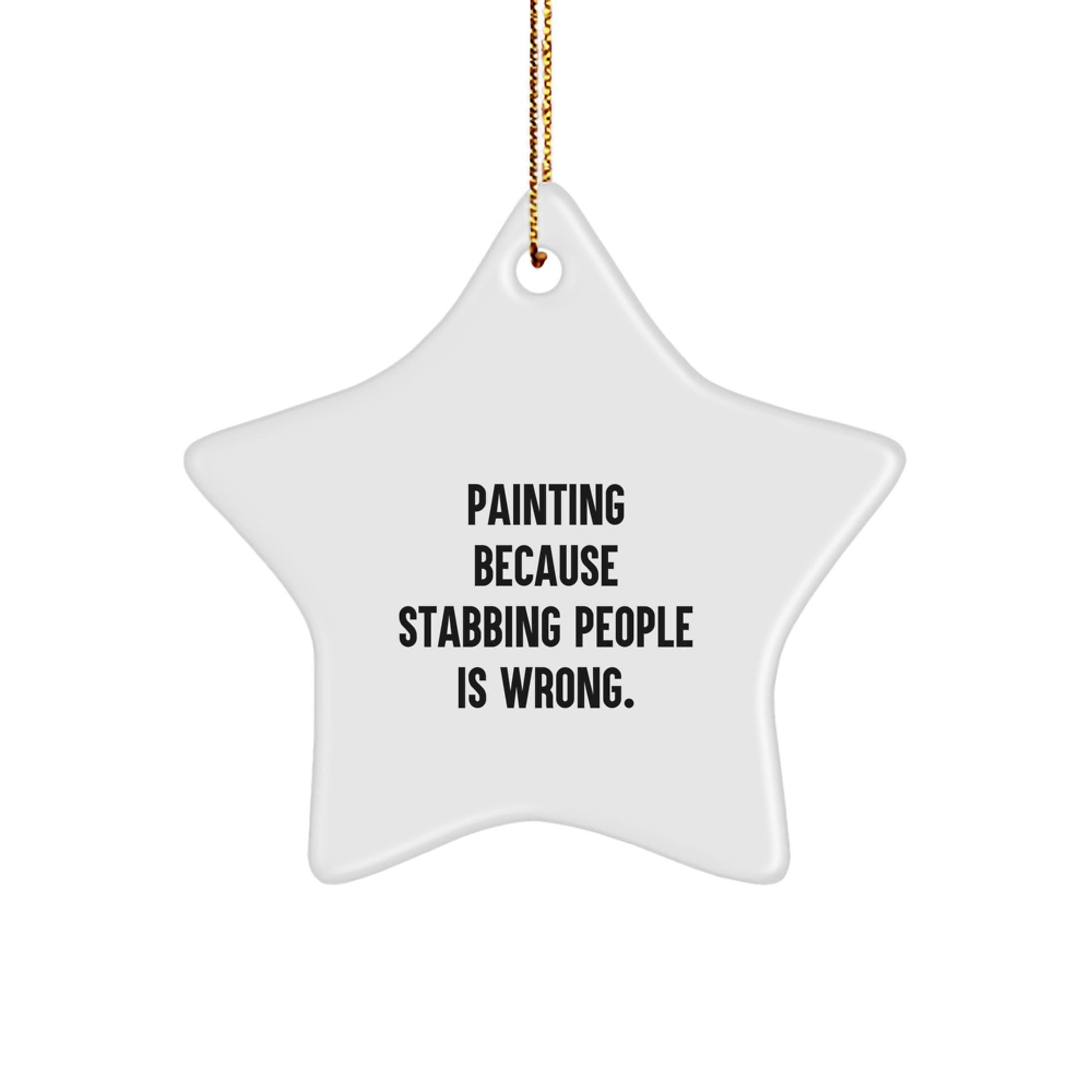 Funny Christmas Painting Star Ornaments Gifts for Painting Enthusiasts, Friends, Family, and Coworkers from Loved Ones - Image 1