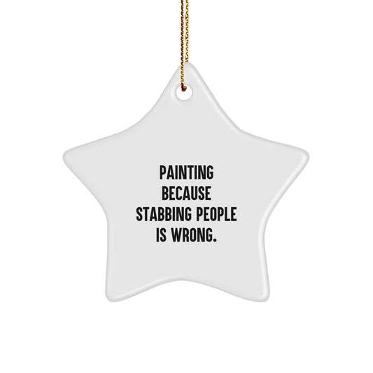 Funny Christmas Painting Star Ornaments Gifts for Painting Enthusiasts, Friends, Family, and Coworkers from Loved Ones - Image 1