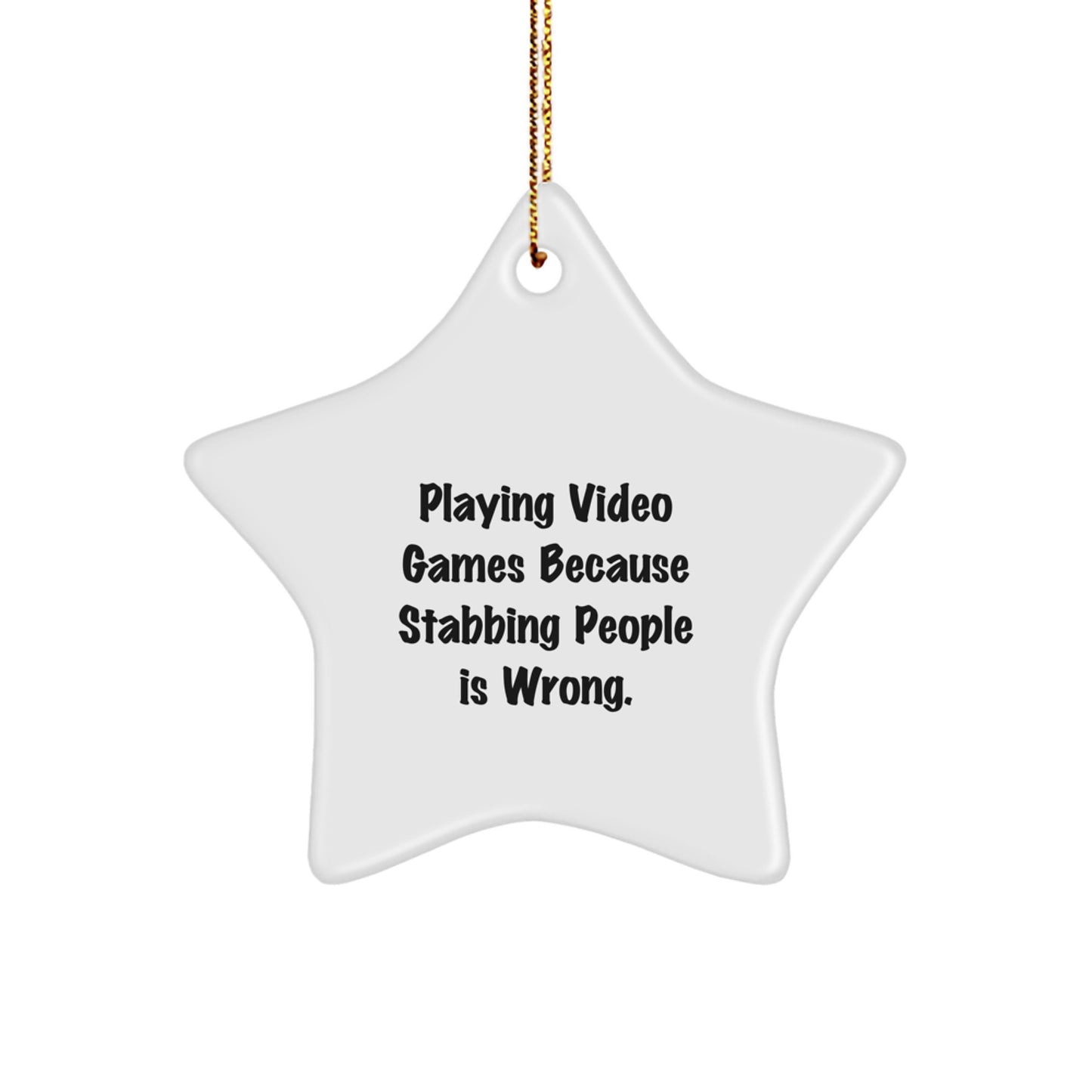 Funny Star Ornament for Playing Video Games Lovers, Gifts from Family to Friends for Christmas Unique Gifts - Image 1