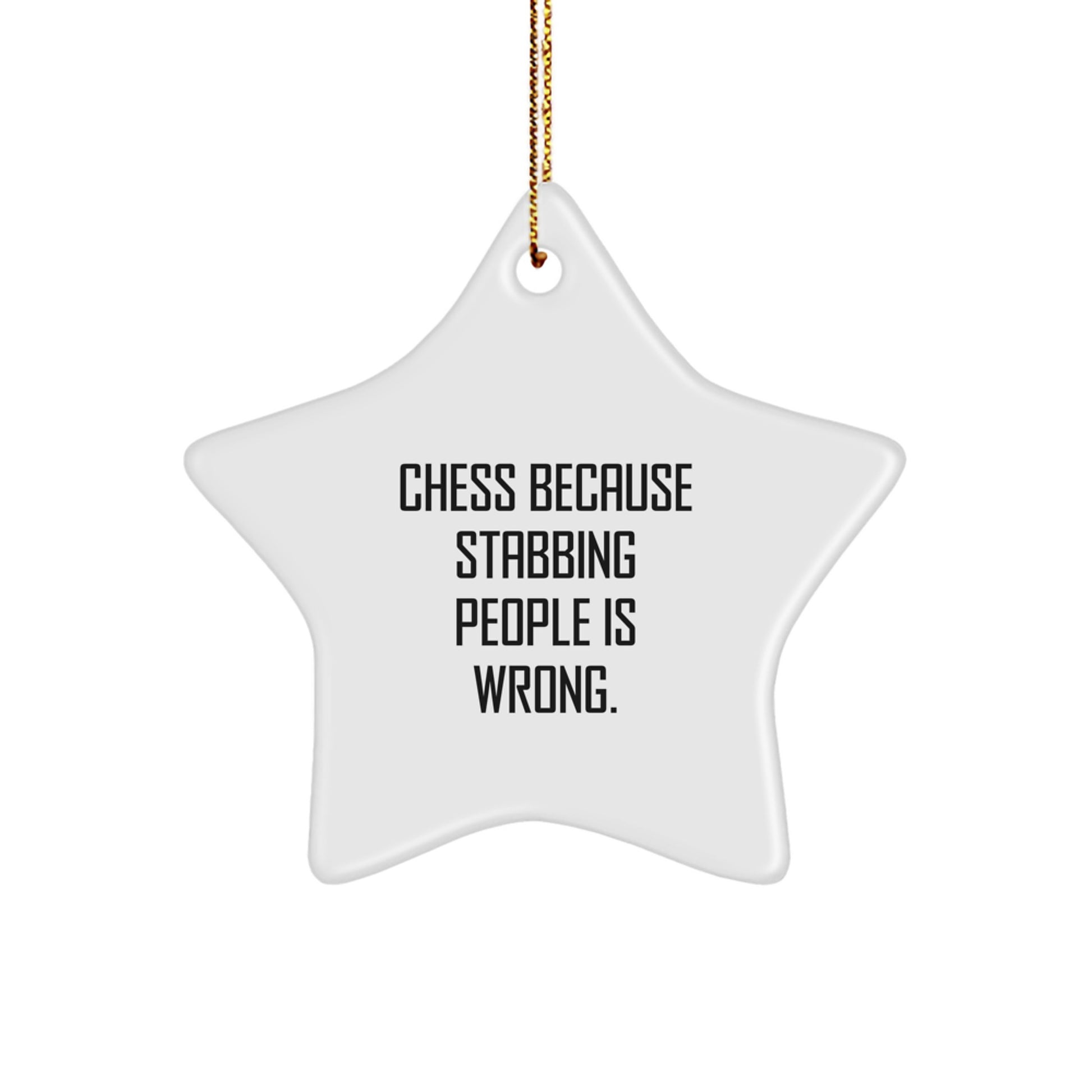 Funny Chess Star Ornament for Christmas Unique Gifts from Friends and Family to Chess Enthusiasts - Image 1