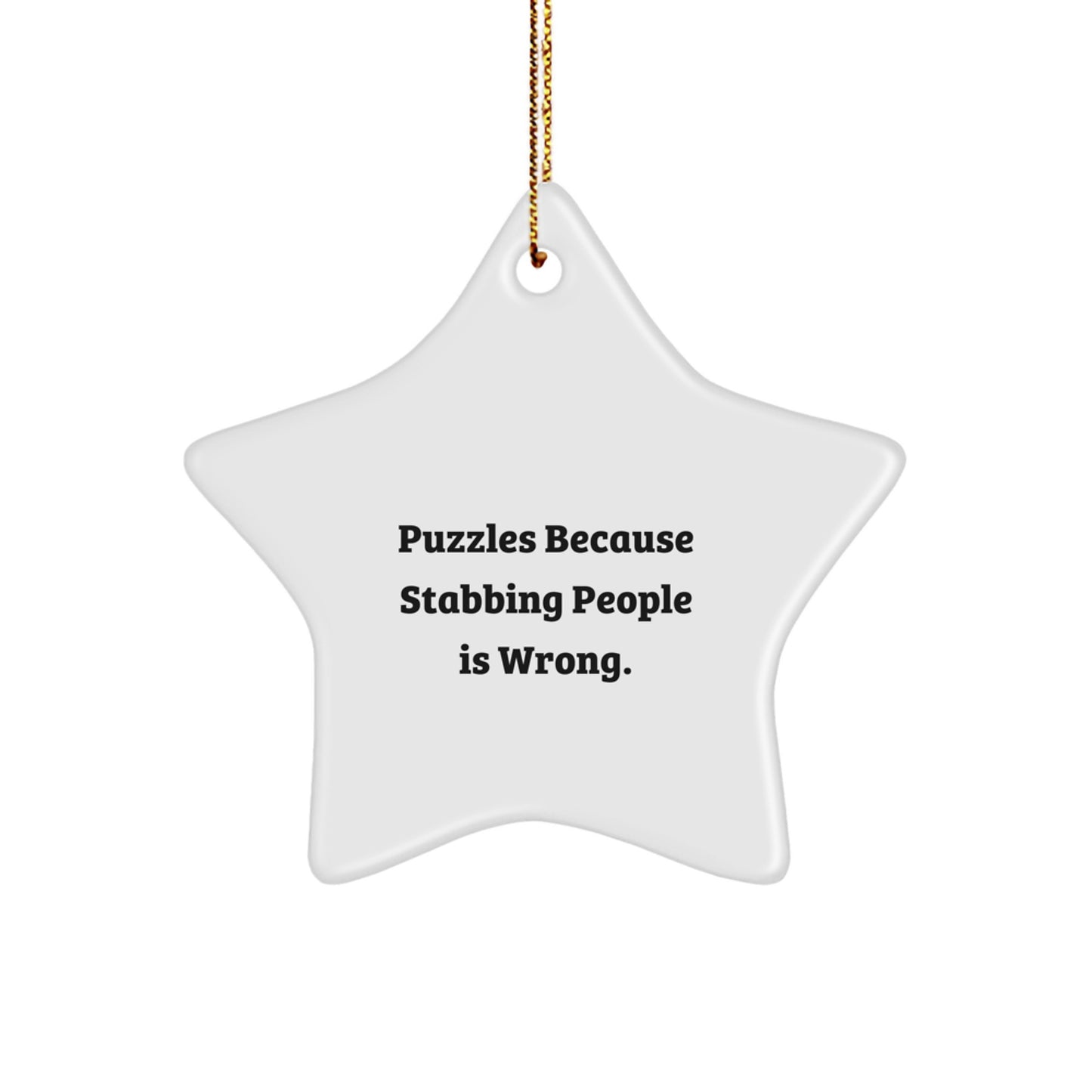 Funny Puzzles Gifts for Friends, Puzzles Star Ornament, Christmas Unique Gifts from Family - Image 1