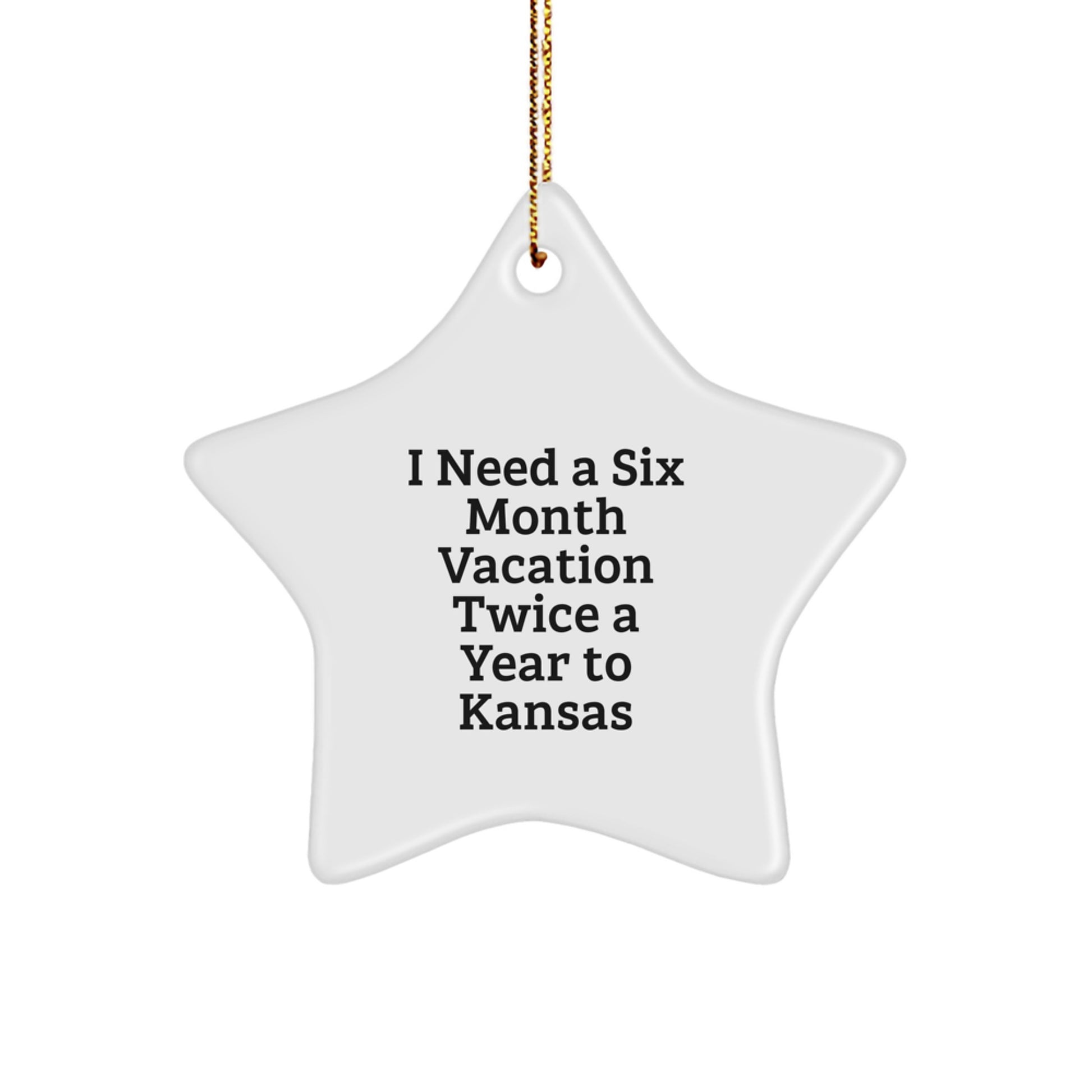 Kansas Star Ornament Gifts from Friends for Kansas Men Women Family - Cute Christmas Decor - Image 1
