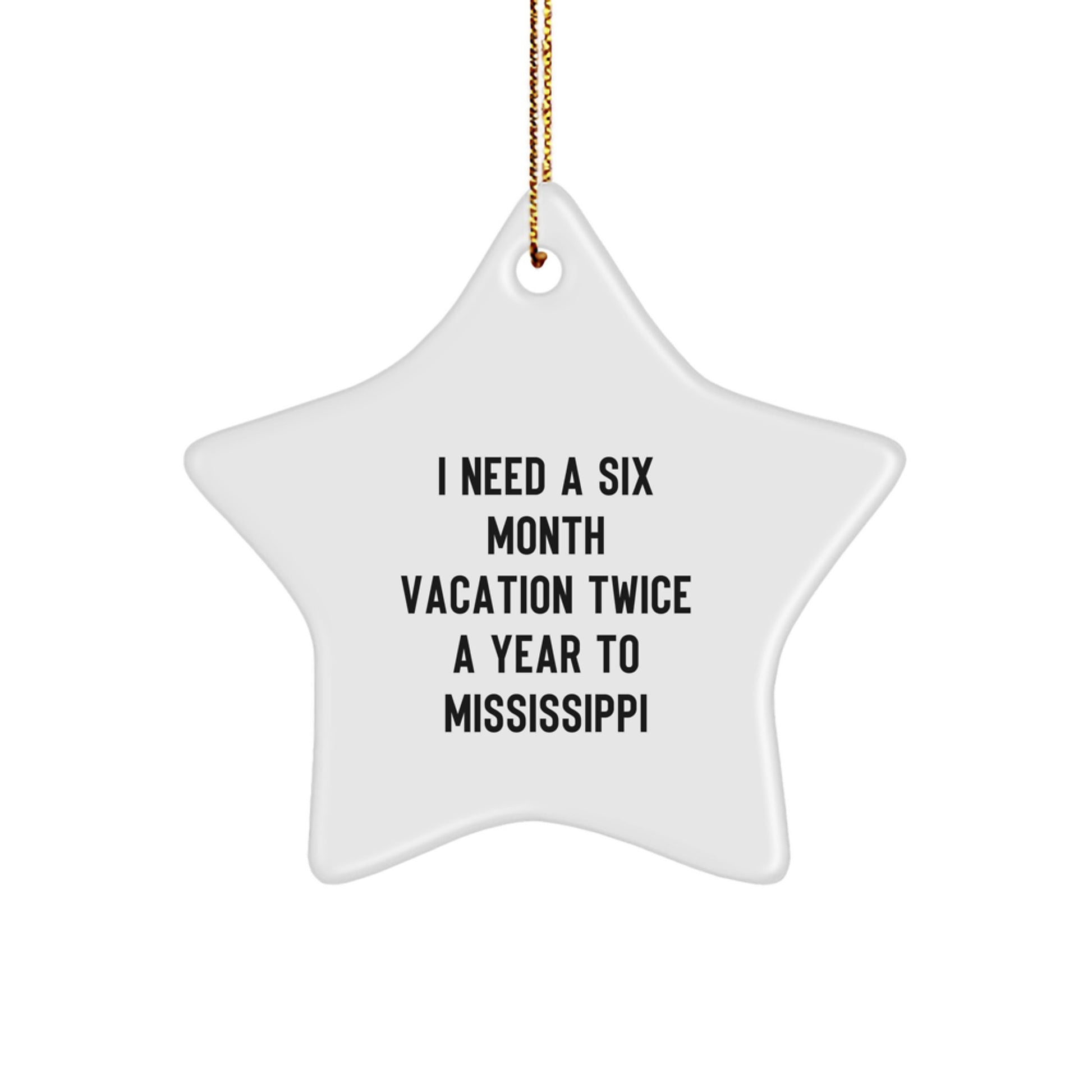 Funny Mississippi Star Ornament Gifts from Family for Christmas - Image 1