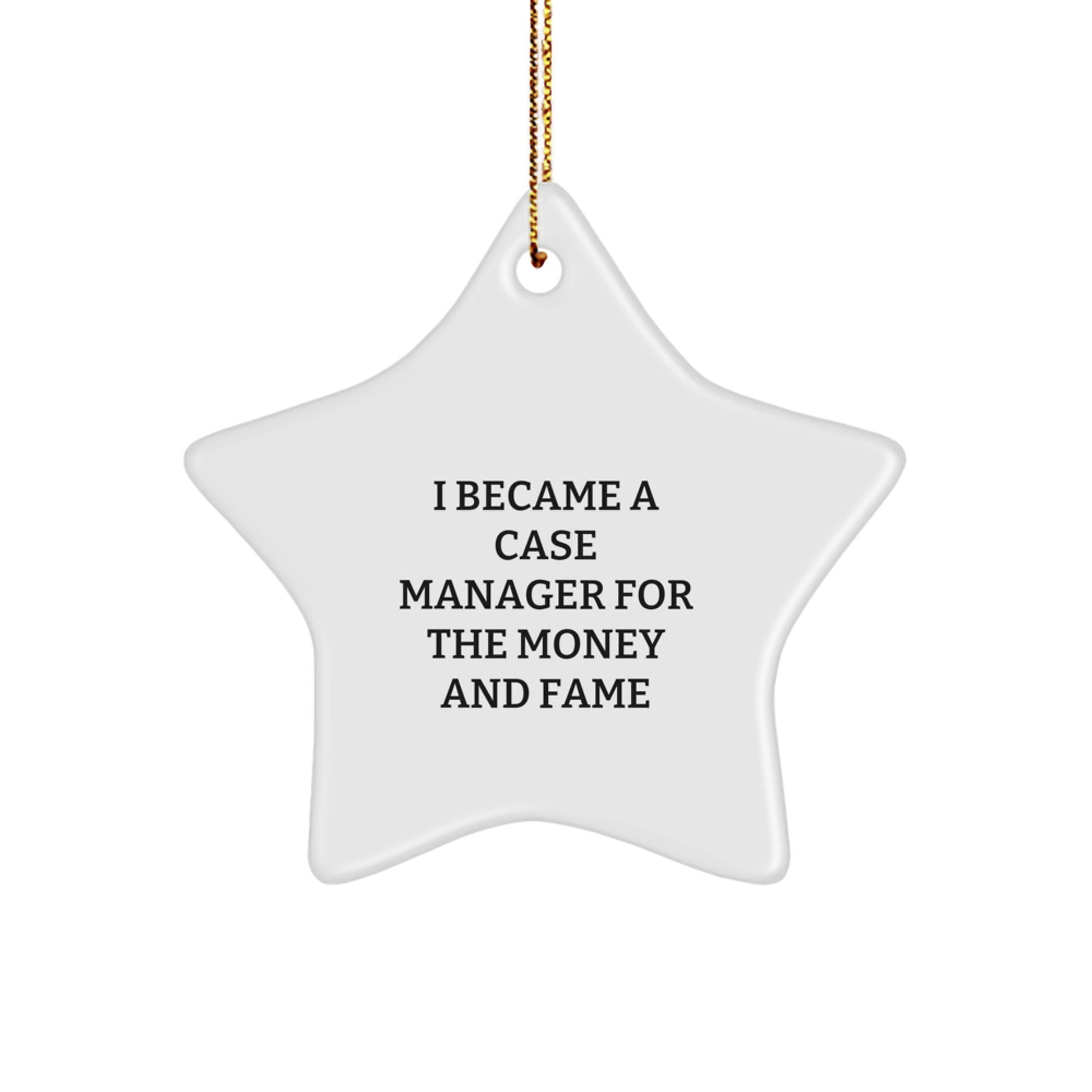 Funny Case Manager Star Ornament, Gifts for Case Managers, Christmas Unique Gifts from Friends, Men, Women, Coworkers, Family - Image 1