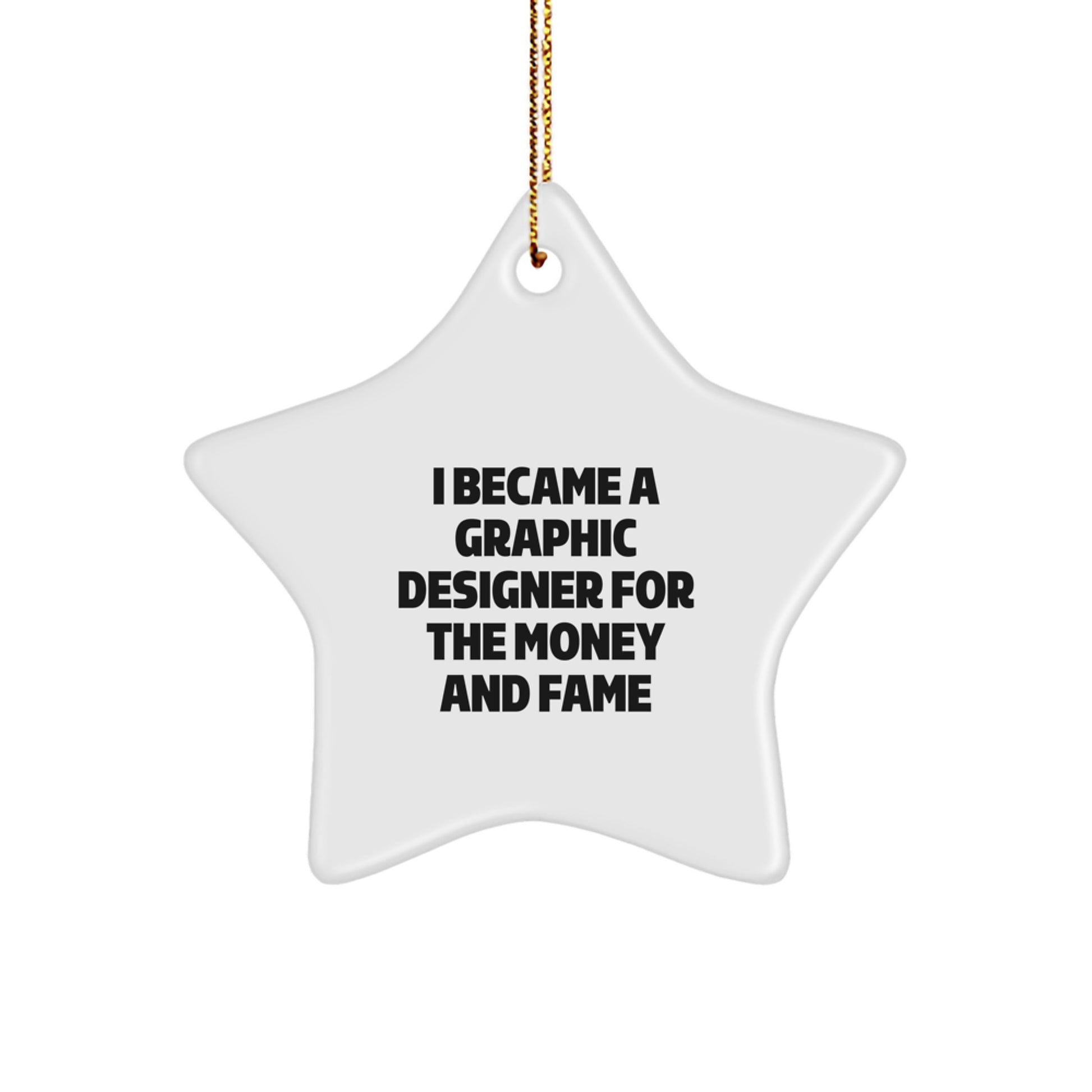 Funny Graphic Designer Star Ornament Gifts for Graphic Designers from Friends and Family this Christmas Season - Image 1