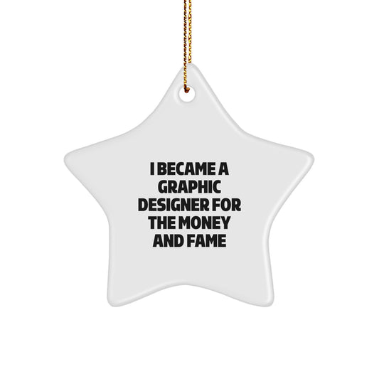 Funny Graphic Designer Star Ornament Gifts for Graphic Designers from Friends and Family this Christmas Season - Image 1