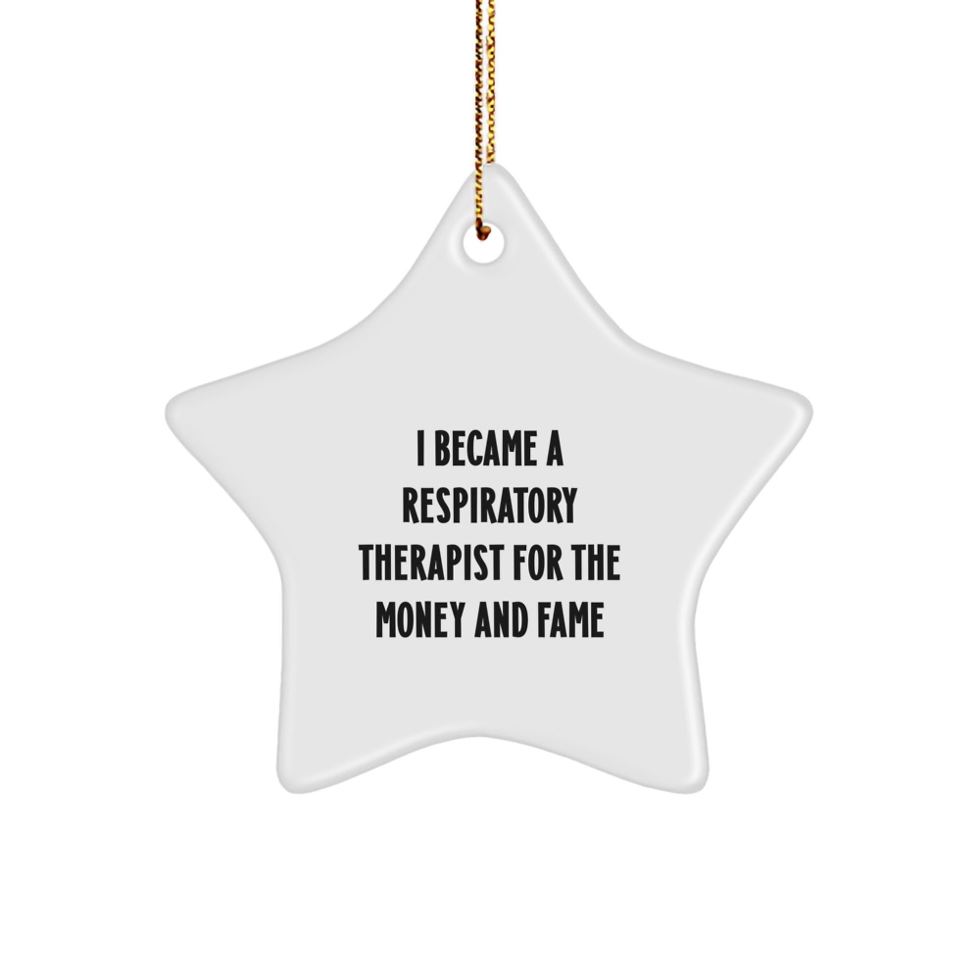Funny Inspirational Star Ornament for Respiratory Therapist Friends Gifts from Men to Men - Christmas Unique Gifts for Respiratory Therapist Professionals - Image 1