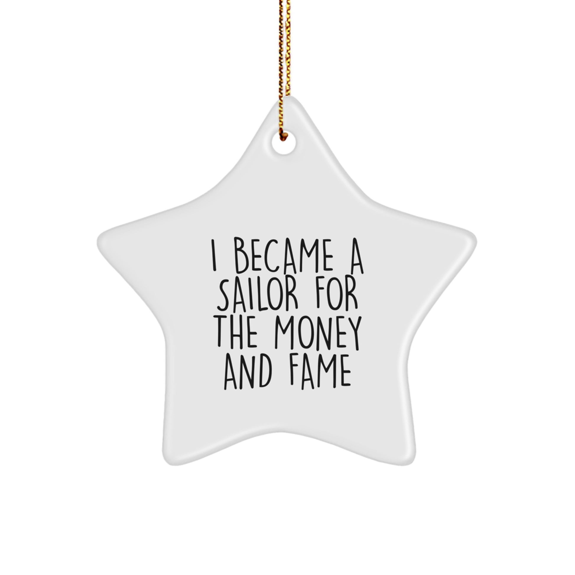 Funny Sailor Gifts from Men for Sailor Friends on Christmas Unique Star Ornament - Image 1