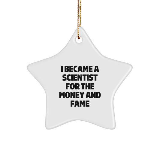 Funny Scientist Star Ornament Gifts for Him from Friends, Unique Christmas Decorations - Image 1