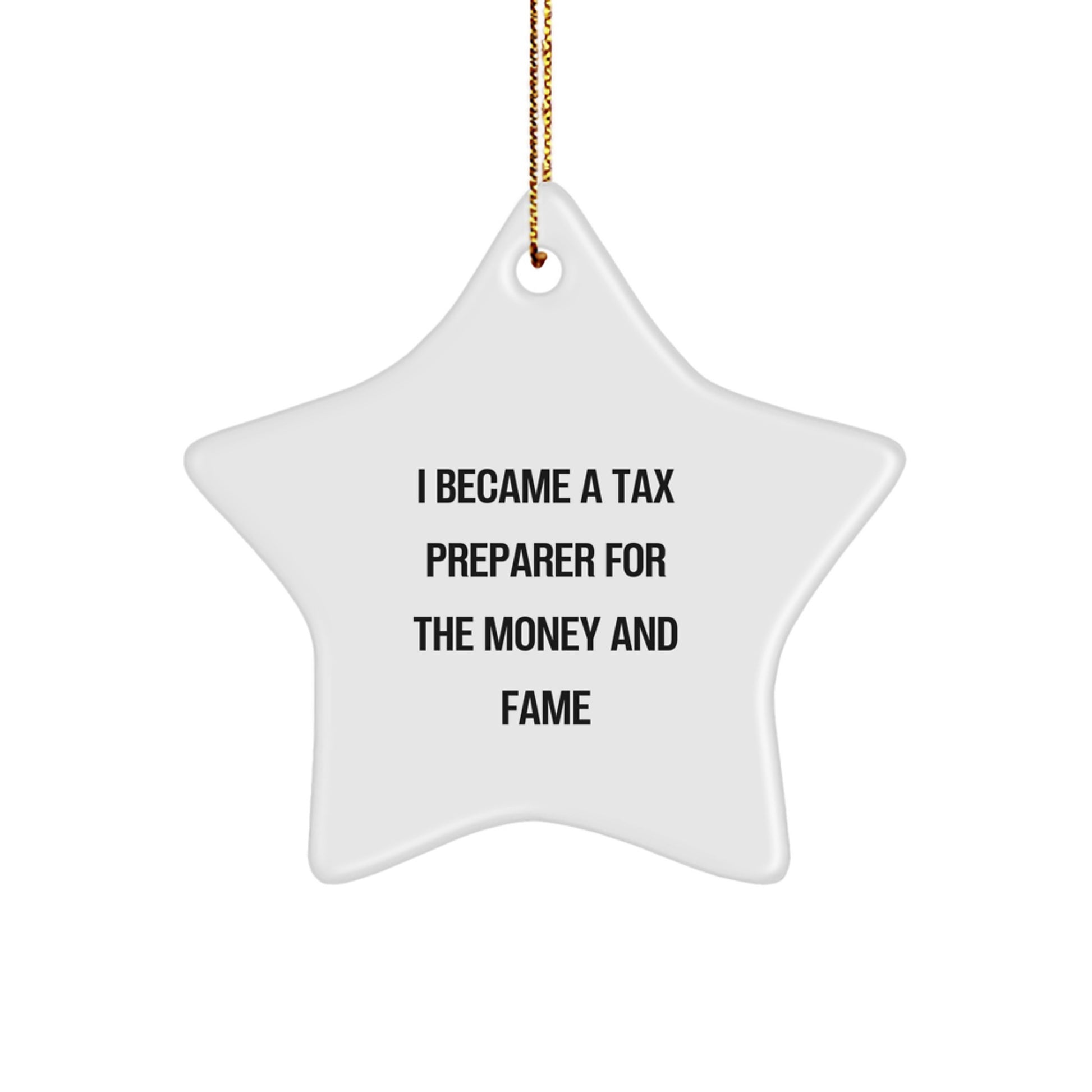 Tax Preparer Star Ornament, Funny Quote for Gifts from Men to Women, Christmas Unique Gifts - Image 1