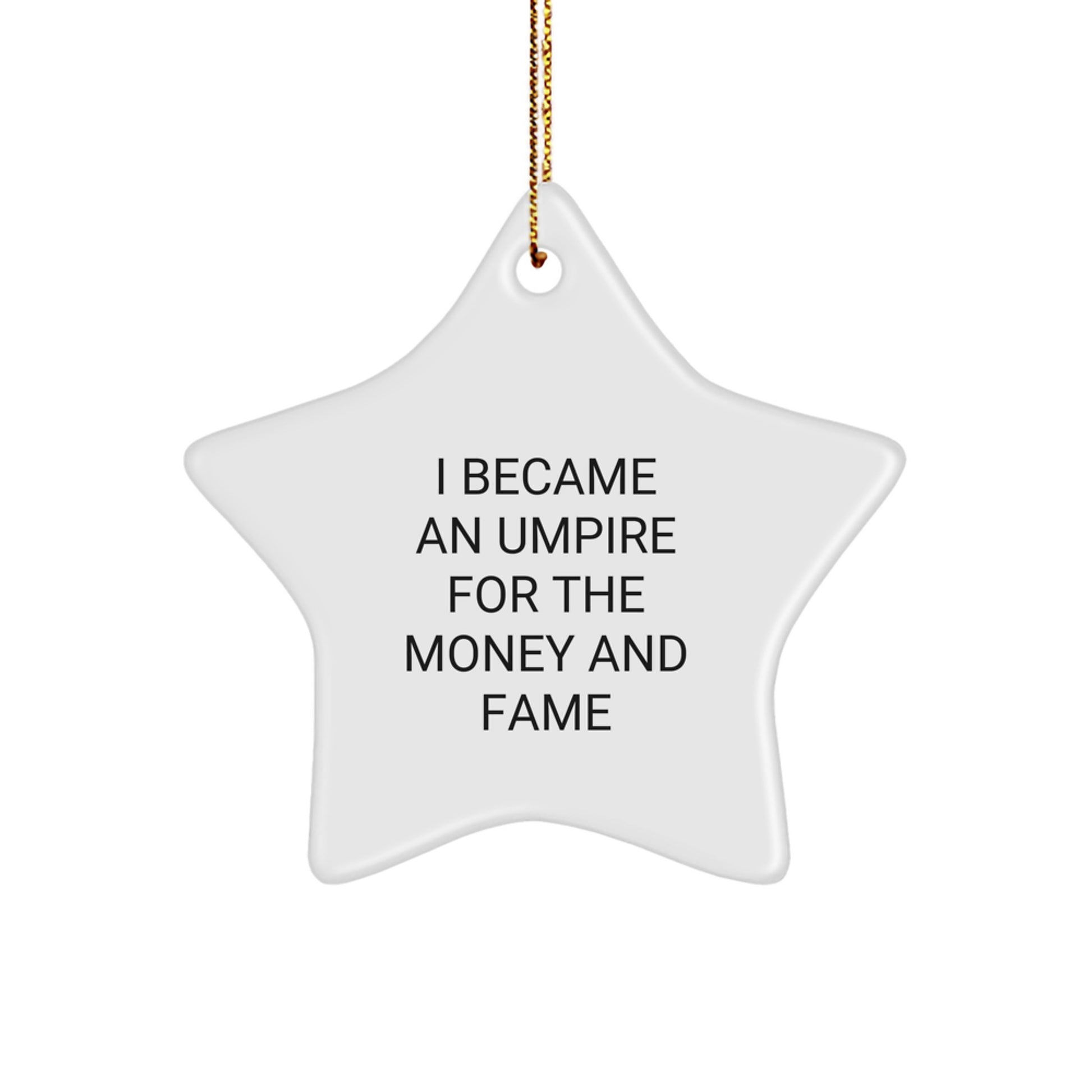 Umpire Star Ornament Gifts from Friends, Family, Coworkers for Christmas Unique Presents - Image 1