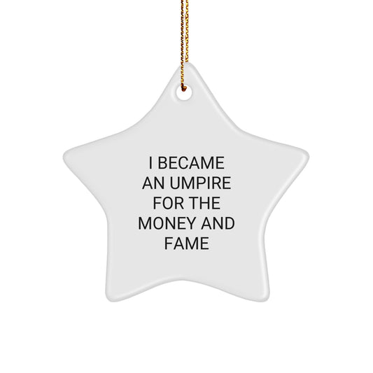 Umpire Star Ornament Gifts from Friends, Family, Coworkers for Christmas Unique Presents - Image 1