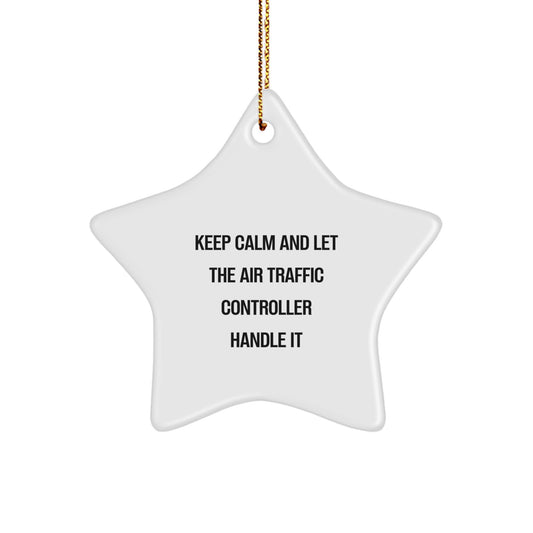 Funny Air Traffic Controller Star Ornament Gifts from Men to Family for Christmas Unique Presents - Image 1