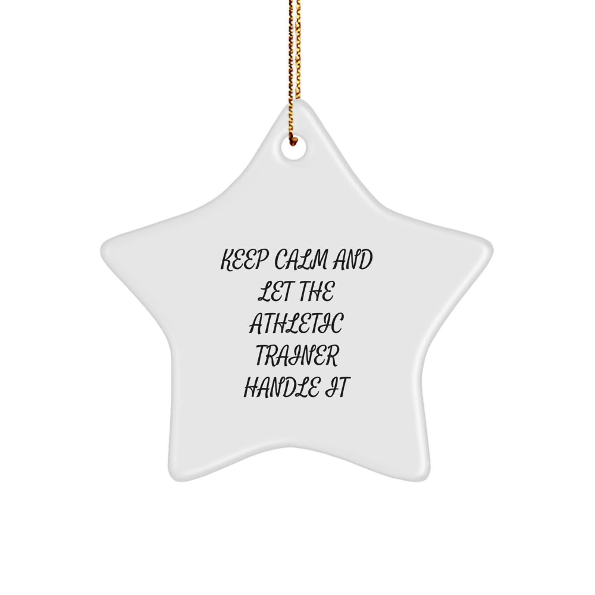 Funny Athletic Trainer Gifts from Friends for Men, Funny Star Ornament Keepsake for Christmas Unique Gifts - Image 1