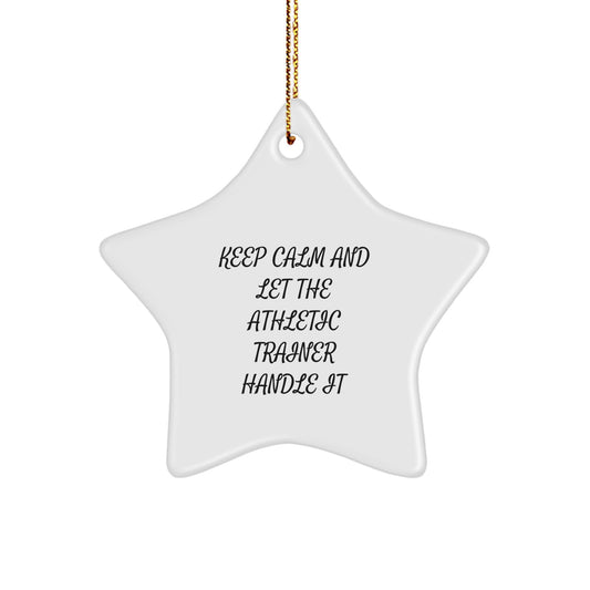 Funny Athletic Trainer Gifts from Friends for Men, Funny Star Ornament Keepsake for Christmas Unique Gifts - Image 1