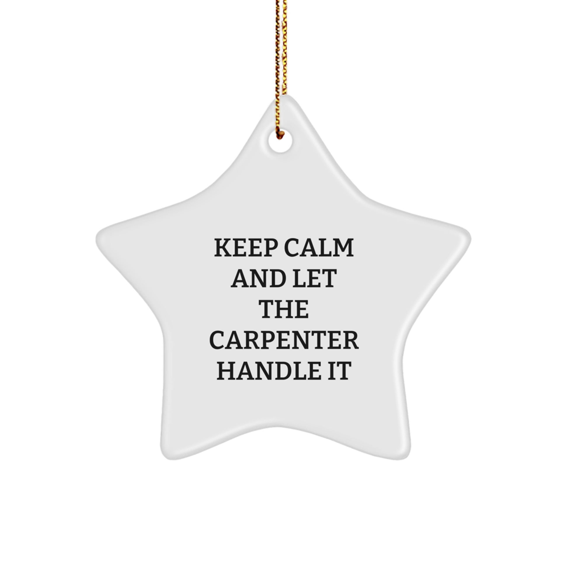 Funny Carpenter Star Ornament Gifts from Men to Friends for Christmas Unique - Image 1