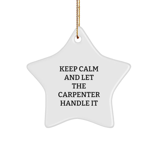 Funny Carpenter Star Ornament Gifts from Men to Friends for Christmas Unique - Image 1