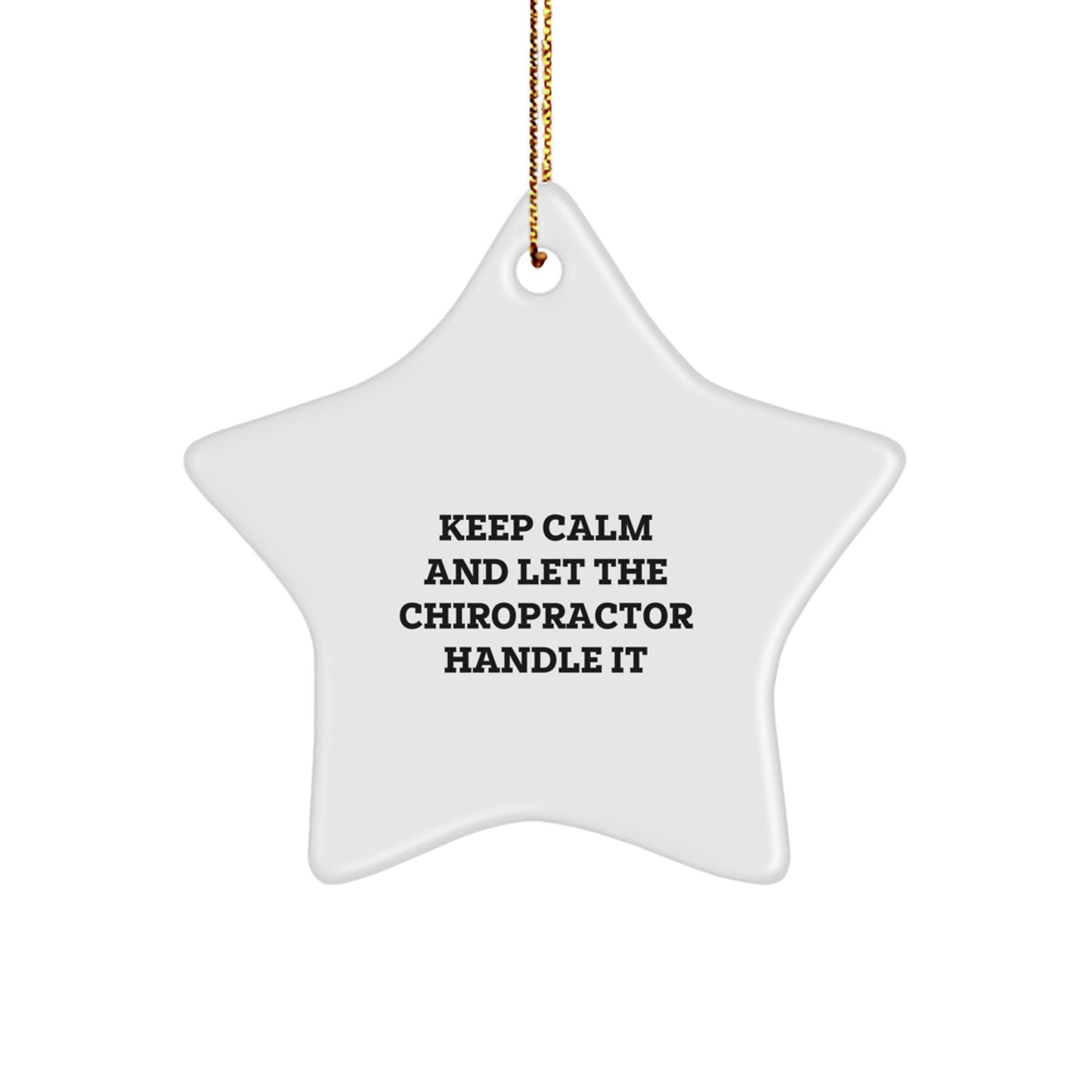 Funny Chiropractor Gifts, Star Ornament for Christmas Unique Gifts from Friends to Chiropractor - Image 1