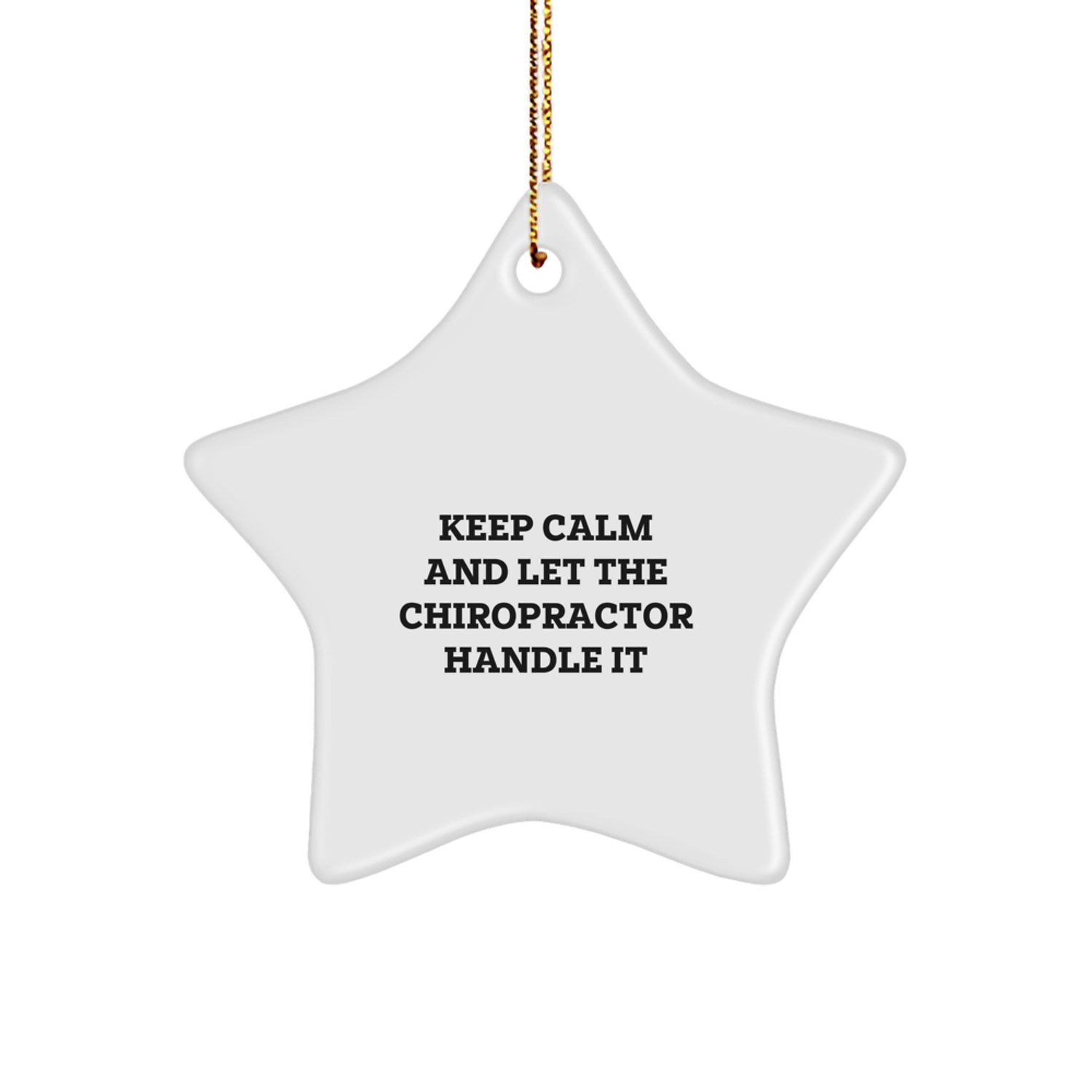 Funny Chiropractor Gifts, Star Ornament for Christmas Unique Gifts from Friends to Chiropractor - Image 1