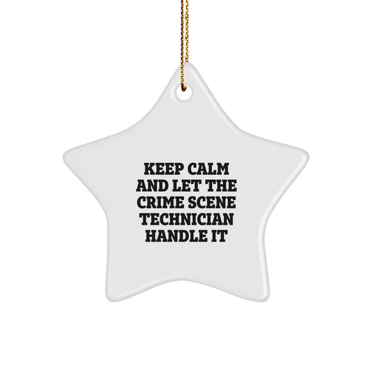 Funny Crime Scene Technician Star Ornament, Gifts for Men, Women, or Friends, Christmas Unique Gifts from Family - Image 1