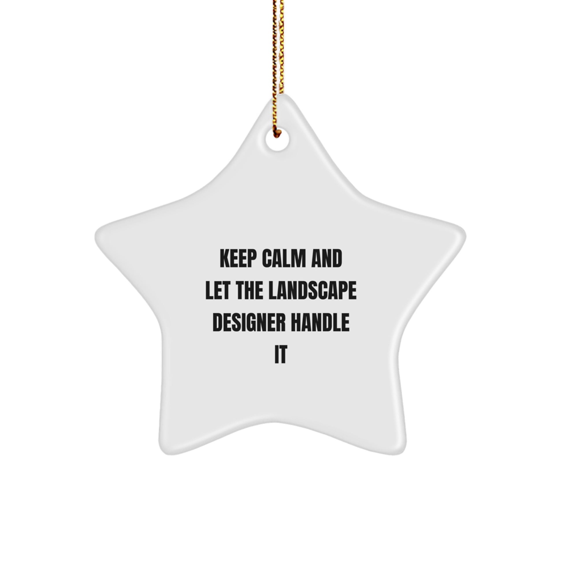 Funny Landscape Designer Star Ornament Gifts from Men for Friends during Christmas Unique - Image 1