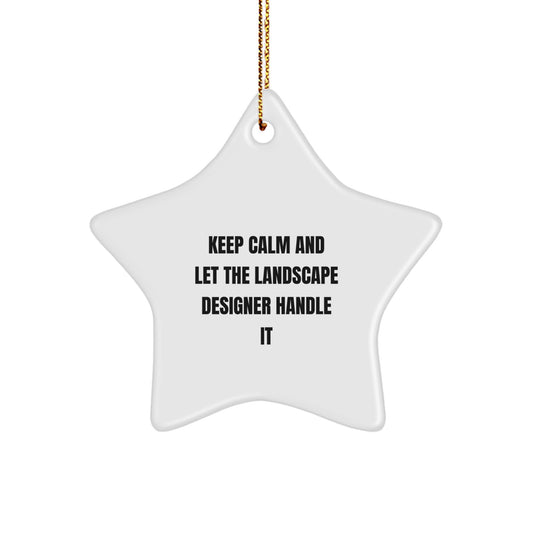 Funny Landscape Designer Star Ornament Gifts from Men for Friends during Christmas Unique - Image 1